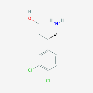 molecular formula C10H13Cl2NO B067199 (S)-4-Amino-3-(3,4-dichlorophenyl)butan-1-OL CAS No. 160707-16-4