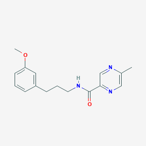 molecular formula C16H19N3O2 B6720042 N-[3-(3-methoxyphenyl)propyl]-5-methylpyrazine-2-carboxamide 