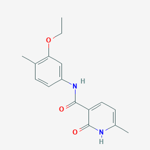 molecular formula C16H18N2O3 B6720057 N-(3-ethoxy-4-methylphenyl)-6-methyl-2-oxo-1H-pyridine-3-carboxamide 