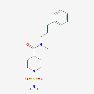 molecular formula C16H25N3O3S B6720120 N-methyl-N-(3-phenylpropyl)-1-sulfamoylpiperidine-4-carboxamide 