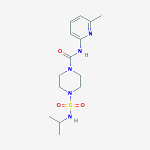 molecular formula C14H23N5O3S B6720138 N-(6-methylpyridin-2-yl)-4-(propan-2-ylsulfamoyl)piperazine-1-carboxamide 