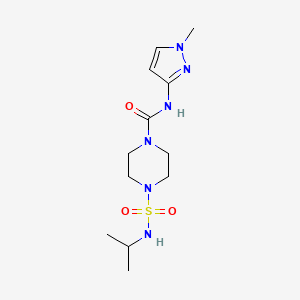 molecular formula C12H22N6O3S B6720145 N-(1-methylpyrazol-3-yl)-4-(propan-2-ylsulfamoyl)piperazine-1-carboxamide 