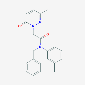 molecular formula C21H21N3O2 B6720185 N-benzyl-2-(3-methyl-6-oxopyridazin-1-yl)-N-(3-methylphenyl)acetamide 