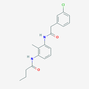 molecular formula C19H21ClN2O2 B6720190 N-[3-[[2-(3-chlorophenyl)acetyl]amino]-2-methylphenyl]butanamide 