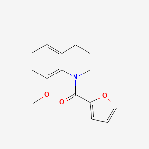 molecular formula C16H17NO3 B6720201 furan-2-yl-(8-methoxy-5-methyl-3,4-dihydro-2H-quinolin-1-yl)methanone 