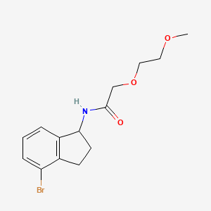 molecular formula C14H18BrNO3 B6720259 N-(4-bromo-2,3-dihydro-1H-inden-1-yl)-2-(2-methoxyethoxy)acetamide 
