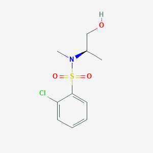 molecular formula C10H14ClNO3S B6720407 2-chloro-N-[(2R)-1-hydroxypropan-2-yl]-N-methylbenzenesulfonamide 
