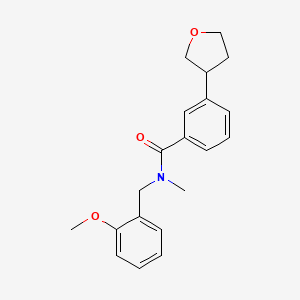molecular formula C20H23NO3 B6720432 N-[(2-methoxyphenyl)methyl]-N-methyl-3-(oxolan-3-yl)benzamide 