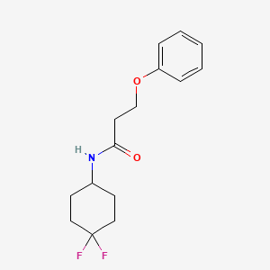 molecular formula C15H19F2NO2 B6720486 N-(4,4-difluorocyclohexyl)-3-phenoxypropanamide 
