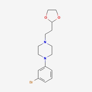 molecular formula C15H21BrN2O2 B6720578 1-(3-Bromophenyl)-4-[2-(1,3-dioxolan-2-yl)ethyl]piperazine 