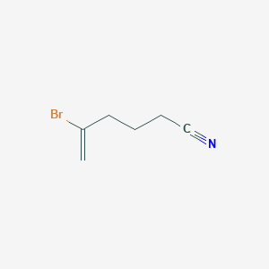 molecular formula C6H8BrN B067206 5-Bromo-5-hexenenitrile CAS No. 177170-83-1