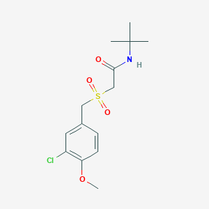 molecular formula C14H20ClNO4S B6720715 N-tert-butyl-2-[(3-chloro-4-methoxyphenyl)methylsulfonyl]acetamide 