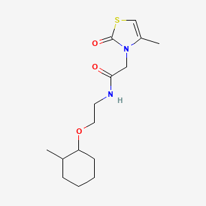 molecular formula C15H24N2O3S B6720743 N-[2-(2-methylcyclohexyl)oxyethyl]-2-(4-methyl-2-oxo-1,3-thiazol-3-yl)acetamide 