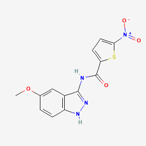 molecular formula C13H10N4O4S B6720860 N-(5-methoxy-1H-indazol-3-yl)-5-nitrothiophene-2-carboxamide 