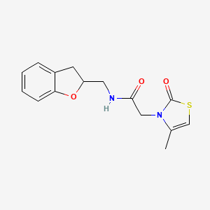 molecular formula C15H16N2O3S B6720894 N-(2,3-dihydro-1-benzofuran-2-ylmethyl)-2-(4-methyl-2-oxo-1,3-thiazol-3-yl)acetamide 
