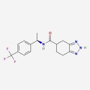 molecular formula C16H17F3N4O B6720957 N-[(1R)-1-[4-(trifluoromethyl)phenyl]ethyl]-4,5,6,7-tetrahydro-2H-benzotriazole-5-carboxamide 