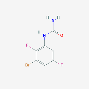 molecular formula C7H5BrF2N2O B6720989 (3-Bromo-2,5-difluorophenyl)urea 