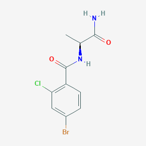 molecular formula C10H10BrClN2O2 B6721034 N-[(2S)-1-amino-1-oxopropan-2-yl]-4-bromo-2-chlorobenzamide 