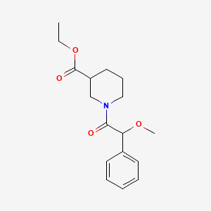 molecular formula C17H23NO4 B6721132 Ethyl 1-(2-methoxy-2-phenylacetyl)piperidine-3-carboxylate 