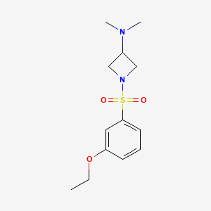 molecular formula C13H20N2O3S B6721230 1-(3-ethoxyphenyl)sulfonyl-N,N-dimethylazetidin-3-amine 