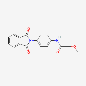 molecular formula C19H18N2O4 B6721282 N-[4-(1,3-dioxoisoindol-2-yl)phenyl]-2-methoxy-2-methylpropanamide 