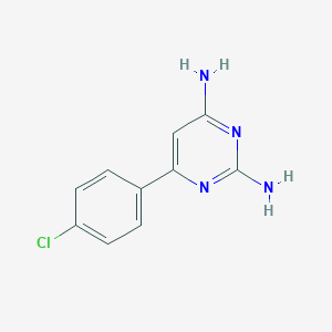 molecular formula C10H9ClN4 B067213 6-(4-Chlorophenyl)pyrimidine-2,4-diamine CAS No. 175137-09-4