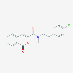 molecular formula C19H16ClNO3 B6721302 N-[2-(4-chlorophenyl)ethyl]-N-methyl-1-oxoisochromene-3-carboxamide 
