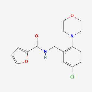 molecular formula C16H17ClN2O3 B6721331 N-[(5-chloro-2-morpholin-4-ylphenyl)methyl]furan-2-carboxamide 