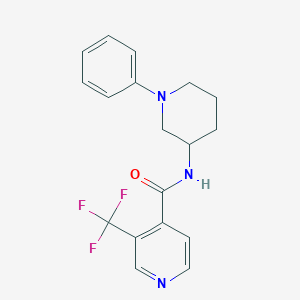molecular formula C18H18F3N3O B6721674 N-(1-phenylpiperidin-3-yl)-3-(trifluoromethyl)pyridine-4-carboxamide 
