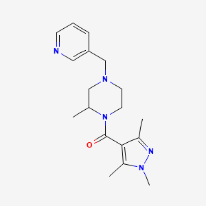 molecular formula C18H25N5O B6721895 [2-Methyl-4-(pyridin-3-ylmethyl)piperazin-1-yl]-(1,3,5-trimethylpyrazol-4-yl)methanone 
