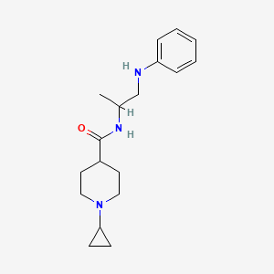 molecular formula C18H27N3O B6722297 N-(1-anilinopropan-2-yl)-1-cyclopropylpiperidine-4-carboxamide 
