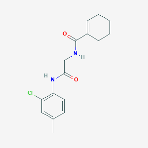 molecular formula C16H19ClN2O2 B6722561 N-[2-(2-chloro-4-methylanilino)-2-oxoethyl]cyclohexene-1-carboxamide 