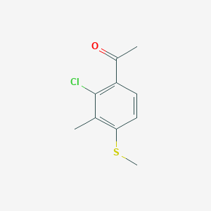 molecular formula C10H11ClOS B067228 1-(2-Chloro-3-methyl-4-methylsulfanyl-phenyl)-ethanone CAS No. 181997-71-7