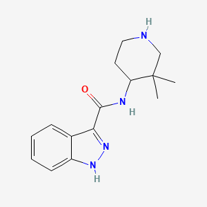 molecular formula C15H20N4O B6722832 N-(3,3-dimethylpiperidin-4-yl)-1H-indazole-3-carboxamide 