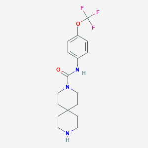 molecular formula C17H22F3N3O2 B6723224 N-[4-(trifluoromethoxy)phenyl]-3,9-diazaspiro[5.5]undecane-3-carboxamide 