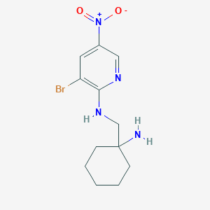 molecular formula C12H17BrN4O2 B6723457 N-[(1-aminocyclohexyl)methyl]-3-bromo-5-nitropyridin-2-amine 