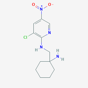 molecular formula C12H17ClN4O2 B6723466 N-[(1-aminocyclohexyl)methyl]-3-chloro-5-nitropyridin-2-amine 