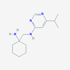 molecular formula C14H24N4 B6723470 N-[(1-aminocyclohexyl)methyl]-6-propan-2-ylpyrimidin-4-amine 