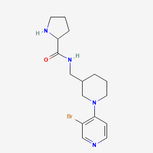 molecular formula C16H23BrN4O B6723518 N-[[1-(3-bromopyridin-4-yl)piperidin-3-yl]methyl]pyrrolidine-2-carboxamide 