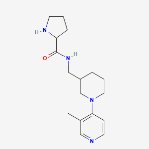 molecular formula C17H26N4O B6723535 N-[[1-(3-methylpyridin-4-yl)piperidin-3-yl]methyl]pyrrolidine-2-carboxamide 