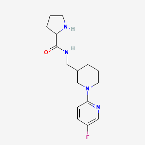 molecular formula C16H23FN4O B6723561 N-[[1-(5-fluoropyridin-2-yl)piperidin-3-yl]methyl]pyrrolidine-2-carboxamide 