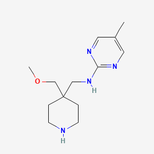 molecular formula C13H22N4O B6723628 N-[[4-(methoxymethyl)piperidin-4-yl]methyl]-5-methylpyrimidin-2-amine 