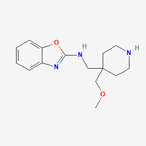 molecular formula C15H21N3O2 B6723646 N-[[4-(methoxymethyl)piperidin-4-yl]methyl]-1,3-benzoxazol-2-amine 