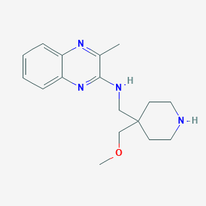 molecular formula C17H24N4O B6723659 N-[[4-(methoxymethyl)piperidin-4-yl]methyl]-3-methylquinoxalin-2-amine 