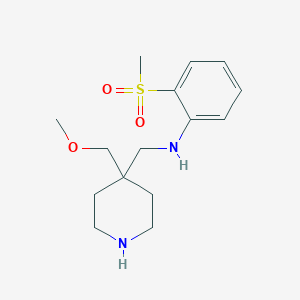 molecular formula C15H24N2O3S B6723674 N-[[4-(methoxymethyl)piperidin-4-yl]methyl]-2-methylsulfonylaniline 