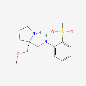 molecular formula C14H22N2O3S B6723704 N-[[2-(methoxymethyl)pyrrolidin-2-yl]methyl]-2-methylsulfonylaniline 