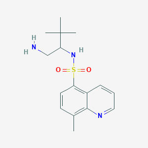 molecular formula C16H23N3O2S B6723751 N-(1-amino-3,3-dimethylbutan-2-yl)-8-methylquinoline-5-sulfonamide 