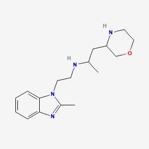 molecular formula C17H26N4O B6723772 N-[2-(2-methylbenzimidazol-1-yl)ethyl]-1-morpholin-3-ylpropan-2-amine 
