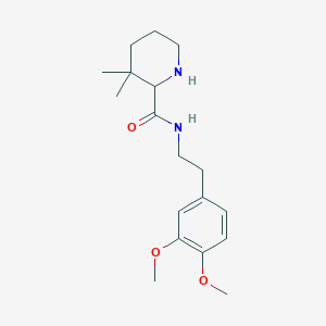molecular formula C18H28N2O3 B6723787 N-[2-(3,4-dimethoxyphenyl)ethyl]-3,3-dimethylpiperidine-2-carboxamide 