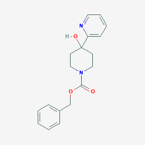 molecular formula C18H20N2O3 B067238 Benzyl 4-hydroxy-4-(pyridin-2-yl)piperidine-1-carboxylate CAS No. 161610-16-8
